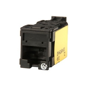 Ortronics HDJ6A25-00 Keystone Jack, 25-Pack, Black