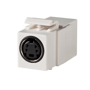 Ortronics KSSVIDC-88 Keystone S-Video Mini-DIN Female to Female Connector, White