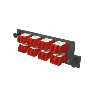 Ortronics HDFP-LCD16YC-D Panel Adapter, HDFP, 8, Hybrid LC, Duplex, 16-Fiber, Red