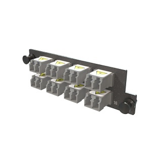 Ortronics HDFP-LCD16YC-G Panel Adapter, HDFP, 8, Hybrid LC, Duplex, 16-Fiber, Gray