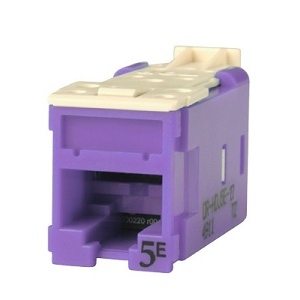 Ortronics HDJ5E-27 Keystone Jack, HDJACK CAT5E CLARITY T568A/B, Purple