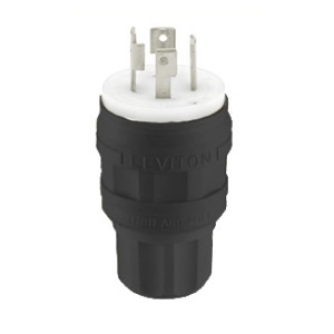 Leviton 28W75-B Connectors, EB WGRD Plug LCK 3P4W3PH L15-30P 30A250V