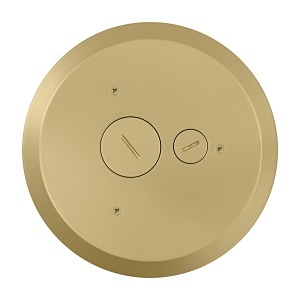 Leviton PT5FF-B Furniture Feed Cover for 5" Poke‑Through Floor Box, Brass