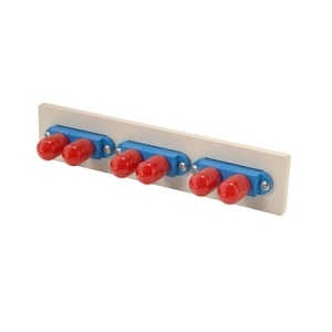 Ortronics 62100045 Ceiling Mount Wall Mount Plate, Plate Assembly ST Loaded 3ST/DX/OS2, Blue