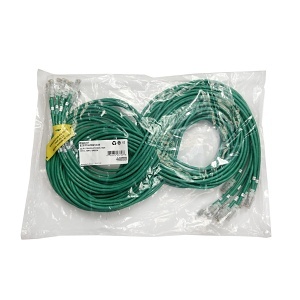 Ortronics EZFPM6A03Q12-05 CAT6 Patch Cord, EZ PatchTM Flat Pack, 12-Pack, 3', Green
