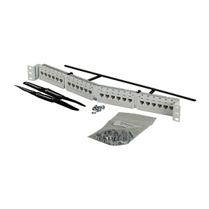 Ortronics PHA6AU24-W 24-Port Angled Panel Cat6A/110, White