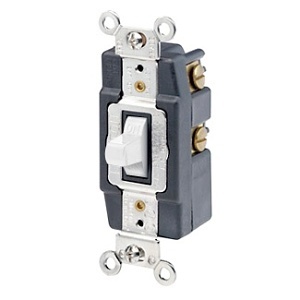 Leviton 1285-W 15A 125V Toggle Pilot Light Switch, White