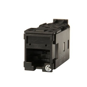 Ortronics HDJ625-00 CAT6 Clarity High Density Jack, T568A/B, 25-Pack, Black