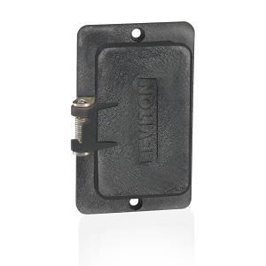 Leviton 3061-E Weather-Resistant Coverplate, Thermoplastic, Black