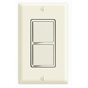 Leviton 5640-T Combination Decora 2 Switch 3-Way 20A 120/277V AC, Light Almond