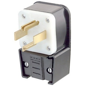 Leviton 9432-P Connectors, 30A 125/250V, 2-Pole 4-Wire, Angle Plug