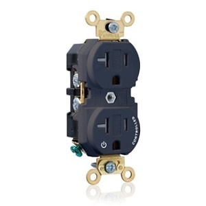 Leviton 5362-1PE Duplex Receptacle, 20A 125V, One Controlled Outlet ...