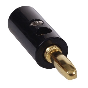 Hubbell SPPBK10 Pro Banana Plug, 10-Pack, Black