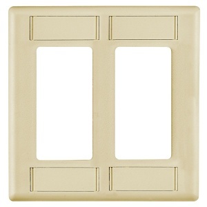 Hubbell IMFP2EI Plate2G2 Decowith LabelsEI Wall Plate