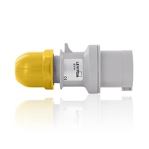 Leviton S232-P4 Power Plug, Yellow 32A 100-130V SPLSH PL and Plug