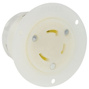 Leviton 2616 Flanged Outlet Locking Receptacle, Industrial Grade