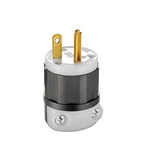 Leviton 5466-C Connector, 20A 250V, 2-Pole 3-Wire, Black
