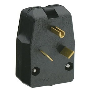 Leviton 830-E Connectors, Angle Travel Trailer Plug, 30A-125V