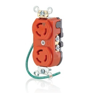 Leviton 4700-IG Receptacle Lock Duplex, 15A, 125V