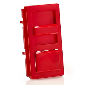 Leviton IPKIT-LNR Color Conversion Kit Slider/No Light Push Button, Red