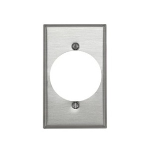 Leviton 83028 Wall Plate, 1-Gang Snagless Aluminum Power Receptacle, 2.147-Inch Width, Weatherproof