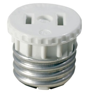 Leviton 125 Residential Non-Polar Plug, White