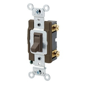 Leviton 54521-2 20A Single-Pole Toggle Switch, Quiet Switch, Commercial Spec Grade