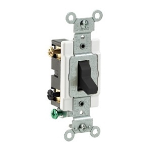 Leviton CS220-2E 20A Toggle Switch, Double-Pole, Quiet, Heavy Duty Spec Grade