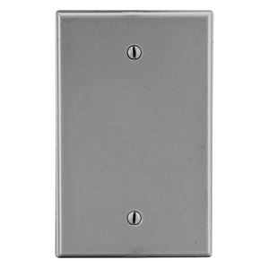 Hubbell PJ13GY Wallplate, M-Size, 1-Gang, Box Mount Blank, 1-Pack, Size M, Gray