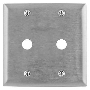 Hubbell SS22 2-Gang Stainless Steel Wall Plate
