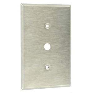 Leviton SSJ11-40 Wall Plate, Stainless Steel, Strap Mount for Phone/Cable, Single Gang