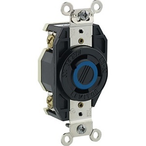 Leviton 2670 Locking Receptacle, 3-Pole 3-Wire, 3-Phase, NEMA L11-30R