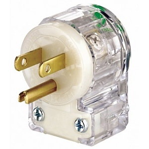 Leviton 8215-CAT Connectors, CL Plug Agl HG 2PO 3WI 5-15P 15A125V