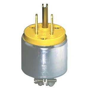 Leviton 515PA Connectors, YL Plug Dead Front 2PO 3WI 5-15P 15A125V