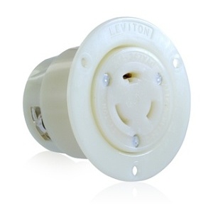 Leviton 3756 Outlet Flange 2-Pole 3-Wire L24-20R 20A 347VAC