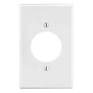 Hubbell P720W 1-Gang Wall Plate with 1.60-Inch Opening, White