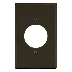 Hubbell P720 1-Gang Wall Plate With 1.60" Opening, Black