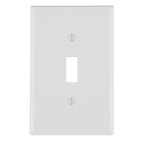 Leviton 88001 Wall Plate, 1-Gang Toggle, Standard Size, White