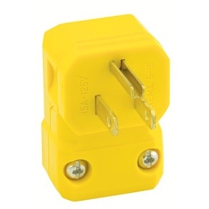 Leviton 5256-VA Connectors, YL Python Plug AGL 2PO 3WI 5-15P 15A125V