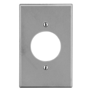 Hubbell P720GY Wall Plate, 1-Gang Design with 1.60-Inch Opening, Gray