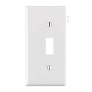 Leviton PSE1-W Wall Plate, Sectional, Toggle End Panel, White