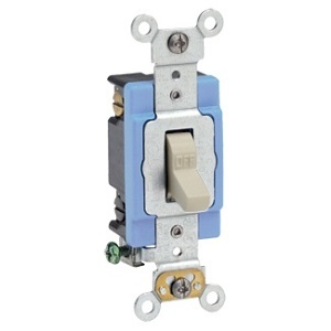 Leviton 1202-2I 15A Toggle Switch, Double-Pole, Quiet Switch, Extra Heavy Duty Spec Grade, Ivory
