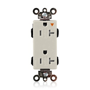 Leviton MT163-IGT Lev-Lok Isolated Ground Tamper-Resistant Duplex Receptacle, 20A, 125V, Light Almond