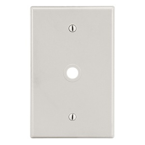 Hubbell PJ11LA Wall Plate M-Size 1-Gang, 0.406" OPG