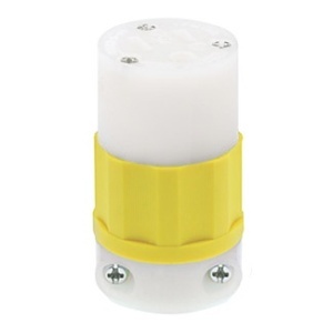 Leviton 5269-CY Connectors, YL CONN 2PO 3WI 5-15R 15A125V