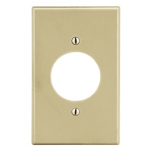 Hubbell P720I 1-Gang Wall Plate With 1.60" Opening, Ivory