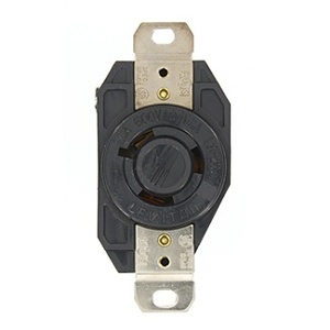 Leviton 2350 Power Plug, EB REC LOCK 2PO 3WI NEMA L9-20 20A 600V AC