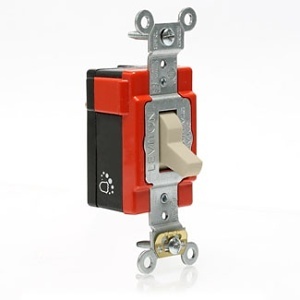 Leviton AM320-I Lev-Lok Antimicrobial Treated Toggle Switch, 20A, 120/277V, Ivory