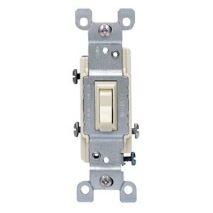 Leviton 1453-CP Quickwire and Side Wired Framed 3-Way Toggle Quiet Switch, 10-Pack