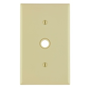 Leviton 80718-I Wall Plate, 1-Gang, Telephone, Thermoplastic, Ivory